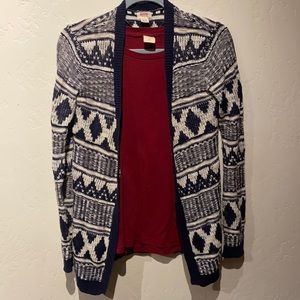 Hollister shirt and cardigan